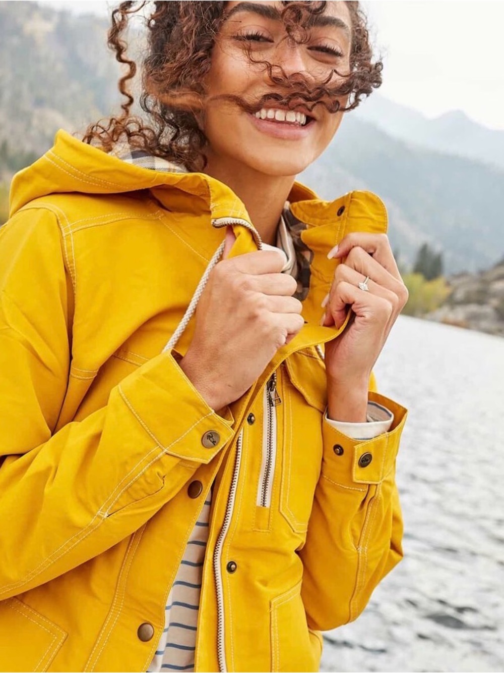 Toad & Co Forester Pass Parka Ruckus yellow hooded jacket (from Title 9)